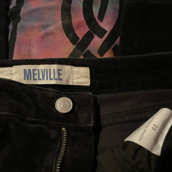 Corduroy black skinny jeans size 23 - Picture 3 of 3